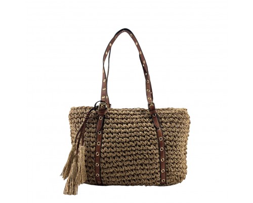 Bolso Tote Rafia Paja